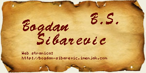Bogdan Šibarević vizit kartica